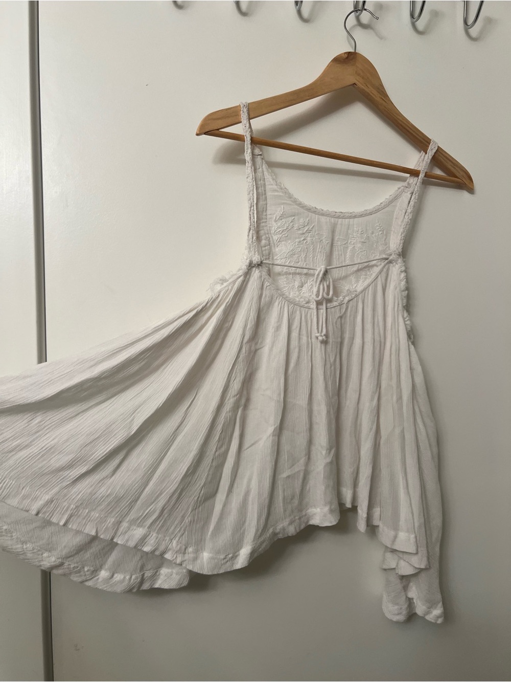 Free People Wonderland Apron Top – White, Size Medium - Picture 10 of 13
